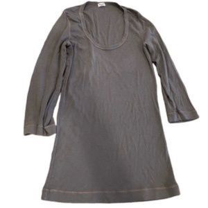 Splendid Scoop Neck Charcoal Gray ¾ Sleeve T Shirt